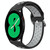 For Samsung Galaxy Watch 4 44mm 20mm Perforated Breathable Sports Silicone Watch Band(Black+ Grey)