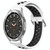 For Samsung  Galaxy Watch 4 Classic 46mm 20mm Perforated Breathable Sports Silicone Watch Band(White+Black)