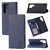 For Samsung Galaxy S23 Ultra 5G Embossed Happy Cat Pattern Flip Leather Phone Case(Blue)
