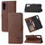 For Samsung Galaxy A54 5G Embossed Happy Cat Pattern Flip Leather Phone Case(Brown)