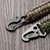 2pcs Outdoor Climbing Eagle Beak Buckle Umbrella Rope Hand-Woven Key Hanging Buckle(Black)