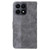 For Honor X8a Geometric Embossed Leather Phone Case(Grey)