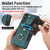 For Samsung Galaxy S21 5G Retro Skin-feel Ring Card Wallet Phone Case(Green)