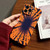 For iPhone 14 Plus Precise Hole Glossy PC Phone Case(Orange)