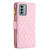 For Nokia G22 Diamond Lattice Zipper Wallet Leather Flip Phone Case(Pink)
