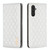 For Samsung Galaxy A24 4G Diamond Lattice Magnetic Leather Flip Phone Case(White)