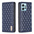 For Xiaomi Redmi Note 12 4G Global Diamond Lattice Magnetic Leather Flip Phone Case(Blue)