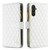 For Samsung Galaxy A24 4G Diamond Lattice Zipper Wallet Leather Flip Phone Case(White)