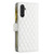 For Samsung Galaxy A24 4G Diamond Lattice Zipper Wallet Leather Flip Phone Case(White)