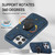 For iPhone 14 Pro Max Armor Ring Wallet Back Cover Phone Case(Blue) For iPhone 14 Pro Max Armor Ring Wallet Back Cover Phone Case(Blue)