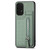 For Samsung Galaxy A13 4G Carbon Fiber Vertical Flip Zipper Wallet Phone Case(Green)
