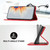 For Samsung Galaxy S21+ 5G Heart Pattern Skin Feel Leather Phone Case(Red)
