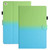 For iPad mini 5 / 4 / 3 / 2 / 1 Stitching Gradient Leather Tablet Case(Green Blue)