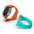 For Apple Watch Ultra 49mm Fluorine Rubber Clear Armor Case Watch Band(Orange) For Apple Watch Ultra 49mm Fluorine Rubber Clear Armor Case Watch Band(Orange)