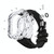 For Apple Watch Ultra 49mm Fluorine Rubber Clear Armor Case Watch Band(Black) For Apple Watch Ultra 49mm Fluorine Rubber Clear Armor Case Watch Band(Black)