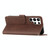 For Samsung Galaxy S23 Ultra 5G Heart Pattern Skin Feel Leather Phone Case(Brown)