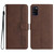 For Samsung Galaxy A41 Heart Pattern Skin Feel Leather Phone Case(Brown)