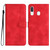 For Samsung Galaxy A40 Heart Pattern Skin Feel Leather Phone Case(Red)