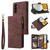 For Samsung Galaxy A34 5G Multifunctional Multi-Card Wallet Phone Leather Case(Coffee)