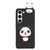 For Samsung Galaxy S23 5G 3D Lying Cartoon TPU Shockproof Phone Case(Panda with Red Bow)