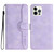 For iPhone 14 Pro Heart Pattern Skin Feel Leather Phone Case(Purple) For iPhone 14 Pro Heart Pattern Skin Feel Leather Phone Case(Purple)