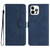 For iPhone 13 Pro Max Heart Pattern Skin Feel Leather Phone Case(Royal Blue)