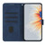 For iPhone 13 Pro Max Heart Pattern Skin Feel Leather Phone Case(Royal Blue)