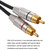 XLR Female To 2RCA Male Plug Stereo Audio Cable, Length: 1.5m