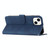 For iPhone 13 Heart Pattern Skin Feel Leather Phone Case(Royal Blue)