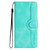 For iPhone 13 Heart Pattern Skin Feel Leather Phone Case(Light Blue)