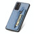 For Samsung Galaxy S20 FE Carbon Fiber Horizontal Flip Zipper Wallet Phone Case(Blue)