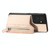 For Samsung Galaxy S21 Ultra 5G Carbon Fiber Horizontal Flip Zipper Wallet Phone Case(Khaki)
