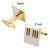 2 pairs Brass Music Series Instrument Note Cufflinks, Color: Silver Sixteen Notes