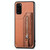 For Samsung Galaxy S20+ Carbon Fiber Horizontal Flip Zipper Wallet Phone Case(Brown)