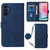 For Samsung Galaxy A24 4G Crossbody 3D Embossed Flip Leather Phone Case(Blue)