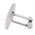 2 pairs Plain Diamond Shiny Brushed Cufflinks Tie Clip Set(Silver)