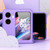 For OPPO Find N2 Flip Macaron Magnetic Hinge Three-piece Phone Case with Protective Film(Yellow)