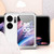 For OPPO Find N2 Flip Litchi Pattern Electroplating Frame Magnetic Phone Case(Champagne Gold)