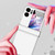 For OPPO Find N2 Flip Litchi Pattern Electroplating Frame Magnetic Phone Case(Champagne Gold)