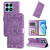 For Honor X8a Embossed Sunflower Leather Phone Case(Purple) For Honor X8a Embossed Sunflower Leather Phone Case(Purple)