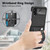 For Samsung Galaxy Z Flip 5G Wristband Kickstand Card Wallet Back Cover Phone Case(Black)