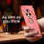 For Honor Magic5 Pro 5G XINLI Straight Edge 6D Electroplate TPU Phone Case with Ring Holder(Hawthorn Red)