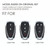 For Chevrolet 4-button Hallmo Car Cowhide Leather Key Protective Cover Key Case(Blue)