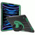 360-degree Rotating Holder Tablet Case with Wristband For iPad Air 10.9 2022/2020 / Pro 11 2021/2020(Black + Green)