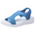 Women Breathable Platform Sandals Flying Woven Wedge Beach Sandals, Size: 45(Navy blue)