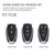For Chevrolet 3-button Hallmo Car Cowhide Leather Key Protective Cover Key Case(Blue)