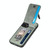For iPhone 13 Pro Carbon Fiber Vertical Flip Zipper Phone Case(Green)