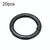20pcs Zinc Alloy Spring Ring Metal Open Bag Webbing Keychain, Specification: 6 Points Black