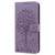 For Samsung Galaxy S23 Ultra 5G Tree & Deer Pattern Pressed Printing Horizontal Flip Leather Phone Case(Purple)