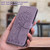 For Samsung Galaxy S23 Ultra 5G Tree & Deer Pattern Pressed Printing Horizontal Flip Leather Phone Case(Purple)